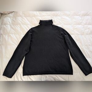 Charter Club Women's Black Turtleneck Cashmere Sweater